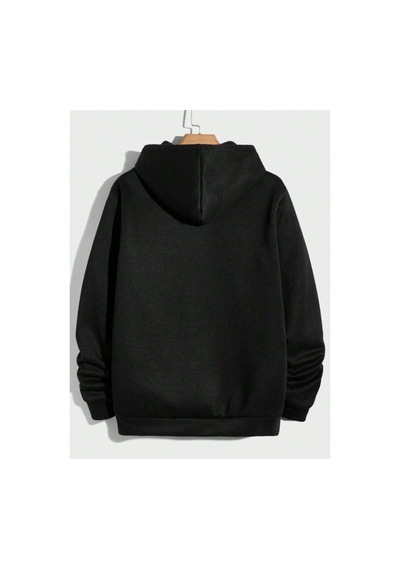 Tarzsokak Unisex Kadın/erkek Siyah Los Angeles 1996 Baskılı Oversize Kapüşonlu Sweatshirt