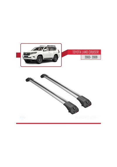 Toyota Land Cruiser 2003-2009 Arası İle Uyumlu Ace-1 Ara Atkı Tavan Barı Gri