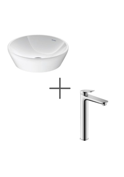 Duravit D-neo 40 Cm Çanak Lavabo Ve Wave Lavabo Bataryası