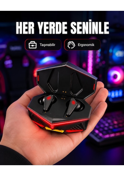 Kablosuz Bluetooth Gaming Kulaklık Suya Dayanıklı Yeni Nesil - Lisinya