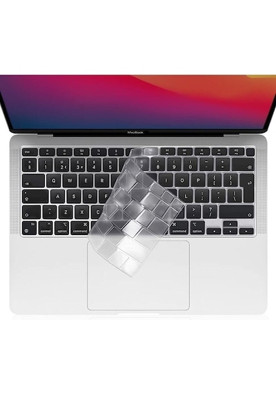 Apple Uyumlu MacBook Pro 13 Inc 2020/2022 M1/m2 A2338 Türkçe Q Klavye Slim Silikon Klavye Koruyucu Kılıf Çok Renkli