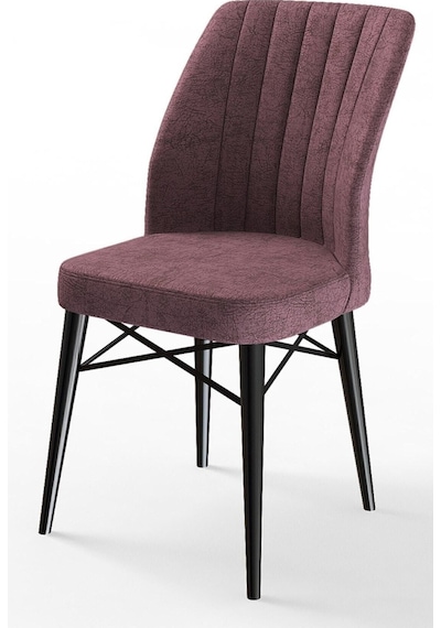 Canisa Concept Canisa Flex Seris Sandalye Gülkurusu Sandalye Siyah Gürgen Ayaklı Sandalye Gülkurusu Ayaklar Siyah