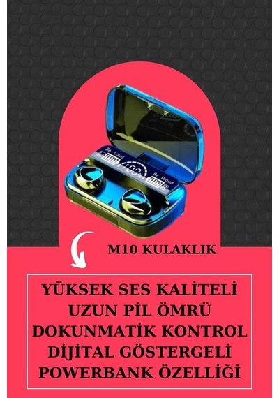İkili Set Akıllı Saat Ve Bluetooth Kulaklık Kablosuz Uzun Pil Ömrü Spor Modları Siyah