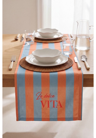 La Dolce Vita Baskılı Runner 40x140 Cm Çok Renkli