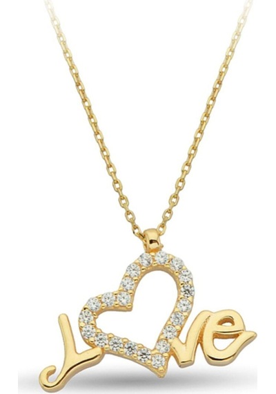 Çgk Çiğdem Gürel Kuyumculuk Love Altın Kolye Zk0183 Sarı