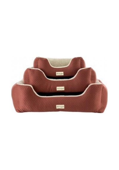 Pet - 755 - Comfort Echo Köpek Yatağı Tarçın/ecru Peluş - Csmo-tex - M 80x65cm