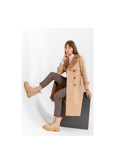 Pastelastore %100 Pamuk Gabardin Uzun 110cm Çift Renk Garnili Astarlı Kemerli Kadın Trençkot 1114 Açık Bej Pastelastore %100 Pamuk Gabardin Uzun 110cm Çift Renk Garnili Astarlı Kemerli Kadın Trençkot 1114 Açık Bej