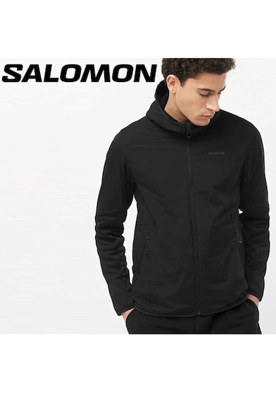 Salomon C22969 Outlıne Hybrıd Warm Hd Primaloft Thermoplume Yalıtımı Erkek Montu - Siyah Siyah