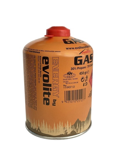 Evolite Butane Propane Vidalı 450 Gr. Ocak Kartuşu - 4 Adet Sarı