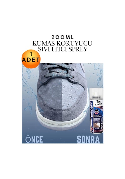 Renksiz Kumaş Koruyucu Sprey 200 Ml Ayakkabı, Mont, Kıyafet, Koltuk, Çadır, Çanta İçin Su İtici, Nanoteknolojik, Leke Tutmaz, Görünmez Kalkan, Çok Amaçlı Koruyucu Bakım Spreyi, Profesyonel Su Geçirmez