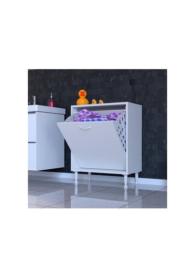 Söke Çamaşır Sepetli Çok Amaçlı Banyo Dolabı 14 Farklı Renk Seçeneği 60 Cm