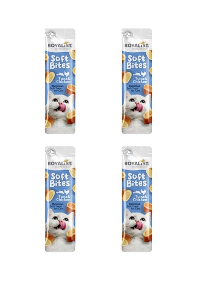 Soft Bites Ton Balığı Ve Tavuk Yumuşak Kedi Ödül Atıştırmalıkları 4'lü Paket