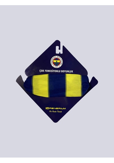 Fenerium Unısex Retro Çubuklu Baskı Boyunluk Lacıvert-sarı