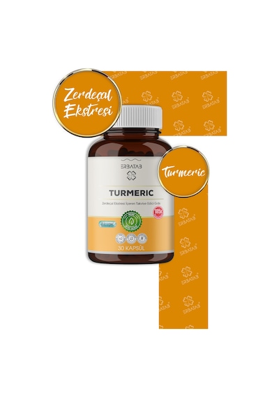 Erbatab Zerdeçal Curcumin Turmeric Ekstresi 30 Kapsül Licaps®