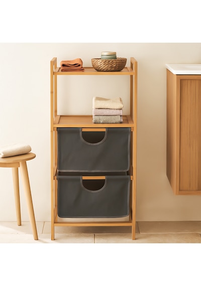 Porsima Pbt-714 Ahşap Bambu Banyo Mutfak Organizeri 3 Raflı Çok Amaçlı Banyo Mutfak Düzenleyici Organizer Banyo Mutfak Dolabı Sebzelik Organizeri Bambu