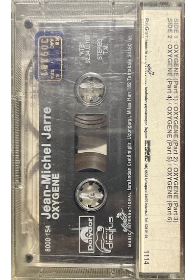 Plak Değildir Kaset Tir Kaset Jean Michel Jarre Oxygene Kaset