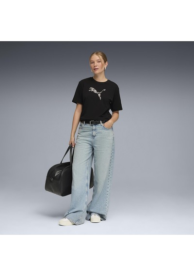 Puma Essential Graphic Animal Kadın Siyah Günlük Stil T-shirt 69182101