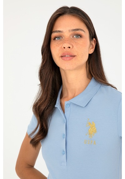 U.S. Polo Assn. Kadın Açık Mavi Basic Polo Yaka Tişört 50280071-VR003 U.S. Polo Assn. Kadın Açık Mavi Basic Polo Yaka Tişört 50280071-VR003