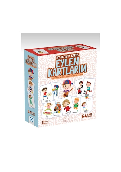 Eylem Kartlarım Çocuklar İçin Eğitici Dil Ve Zeka Geliştirme Oyunu Eğlenceli Ve Öğretici Oyun Seti
