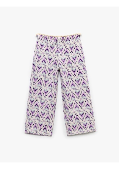 Koton Viskon Beli Bağcıklı Desenli Düz Paça Pantolon Mor Desenli 5skg40007aw Mor Desenli Mor Koton Viskon Beli Bağcıklı Desenli Düz Paça Pantolon Mor Desenli 5skg40007aw Mor Desenli Mor