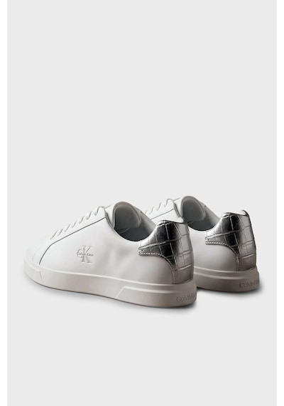 Calvin Klein Deri Logolu Sneaker Ayakkabı Hw0hw03312061 Kadın Ayakkabı Hw0hw03312 061 Beyaz-gümüş