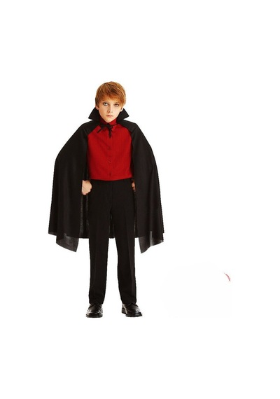 Siyah Yakalı Pelerin - Vampir Pelerin - Dracula Pelerin 90 Cm Yetişkin