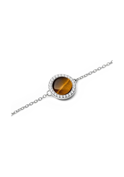 Audrey Bracelet Tiger Eye Silver Silver