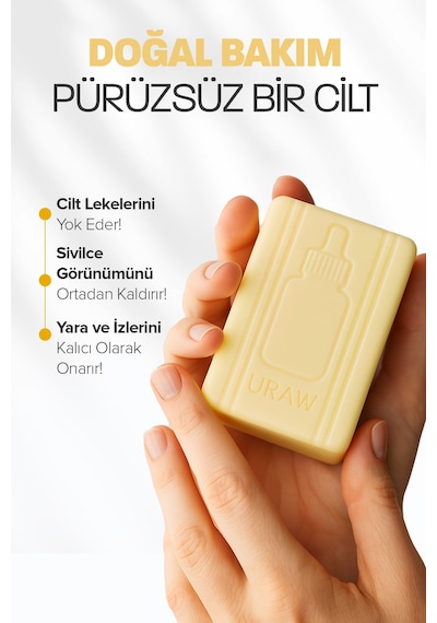 Uraw Leke Karşıtı ve Ton Eşitleyici Sarı Kantaron Sabunu 100 G
