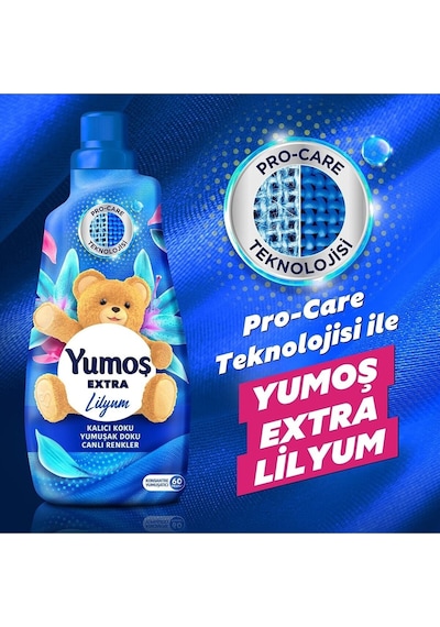 Yumoş Extra Konsantre Çamaşır Yumuşatıcısı Kalıcı Koku Renkliler Için Lilyum 1440 Ml 60 Yıkama Diğer