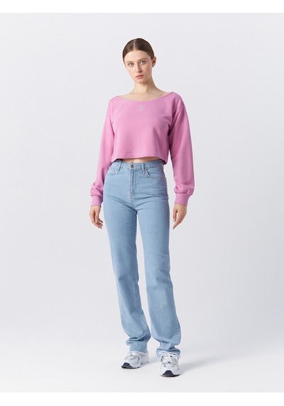 Adidas Adıdas Luxe Slouchy Crew Kadın Sweatshırt Hf6775 Pembe