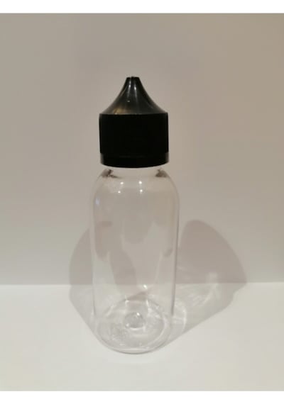 100ml Şeffaf Gorilla Şişe Beyaz Kapak, Plastik Şişe, Boş Şişe, Likit Şişesi, 100 Adet