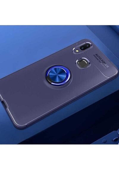 Huawei Y7 Prime 2019 Kılıf Zore Ravel Silikon Kapak Mavi