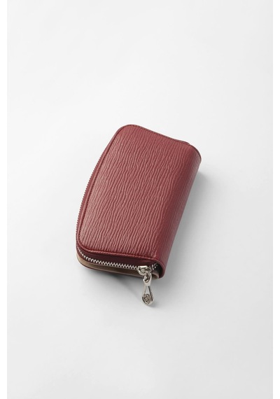 Cengiz Pakel Desenli Orta Boy Kadın Cüzdan - 65306a - Bordo/vizon 65306a-bordo-vizon