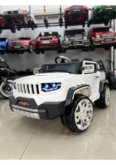 Hummer Akülü Araba 0-9 Yaş Beyaz