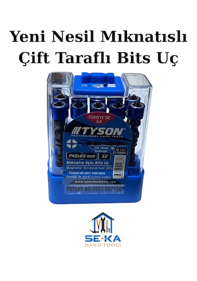 Yeni Nesil Mıknatıslı Çift Taraflı Bits Uç Profesyonel Pratik Vidalama Ucu Ph2 X 65 Mm 15 Adet