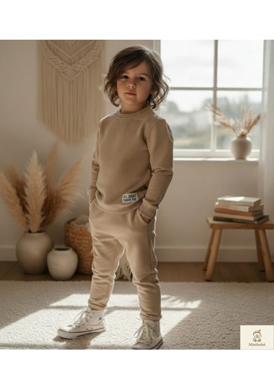 Minibohe Erkek Çocuk Sweatshirtbej Bej