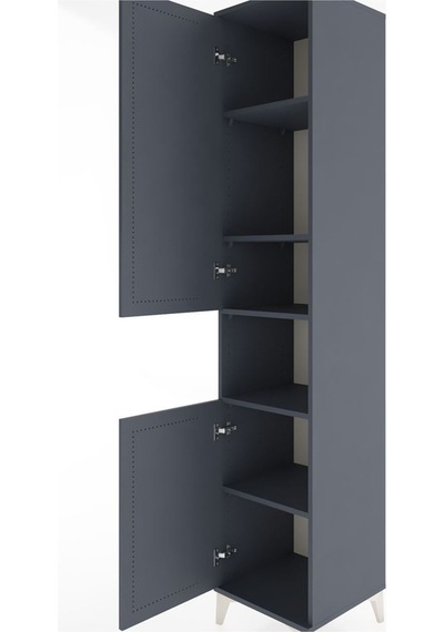Hyperion Dolap 5 Raflı 2 Kapaklı 44x44x221 Antrasit-antrasit Antrasit