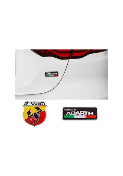 Fiat Abarth Logo 3d Abarth Amblem Aliminyum Çıkartma Abarth Rozet 2 Li Set İthal