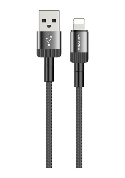 Lenyes Lc546 Usb-a To Lightning Hızlı Şarj Özellikli Data Ve Şarj Kablosu 12w 1m Siyah