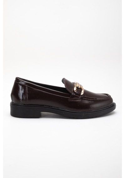 Dilimler Ayakkabı Kahverengi Kadın Loafer Günlük Ayakkabı Kırışık Rugan Tokalı-4339 Kahverengi Dilimler Ayakkabı Kahverengi Kadın Loafer Günlük Ayakkabı Kırışık Rugan Tokalı-4339 Kahverengi