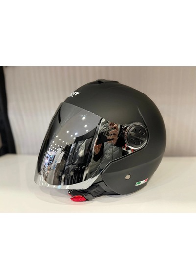 Kask Sway Sw 715 Matt Black Aynalı Vizör Mat Siyah