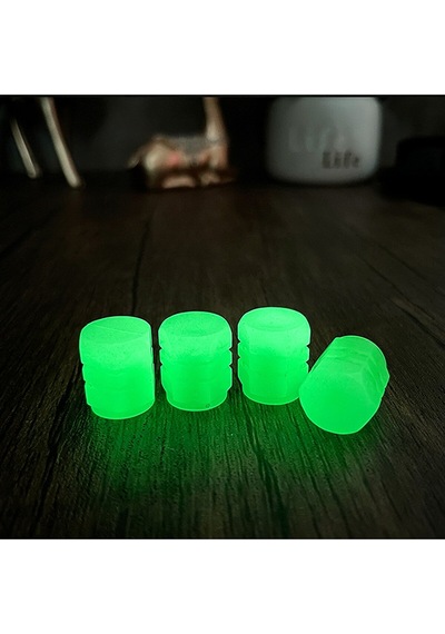 YCLSHOP Fosforlu Led Araba Motosiklet Lastik Sibop Kapağı 4 Adet