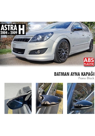 Astra H Yarasa Ayna Kapağı - Piano Black Astra Batman Ayna