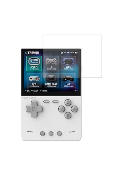 Trimui Brick Retro El Tipi Oyun Konsolu Uyumlu 2 Adet Ekran Koruyucusu Nano Jelatin
