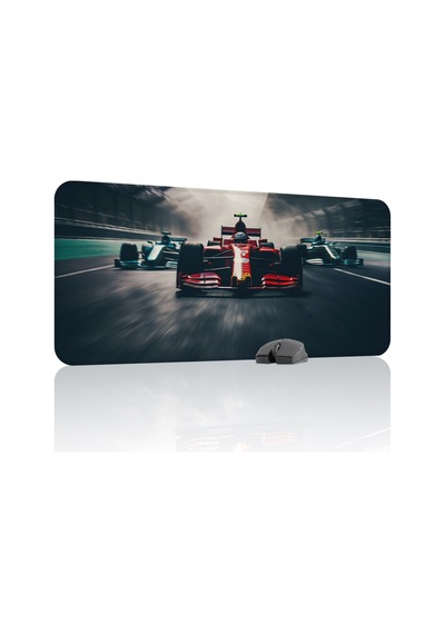F1 Kaymaz Dikişli Kauçuk Oyuncu Mousepad V1 - 90x40 Xxl Gaming Mouse Pad Fare Altlığı