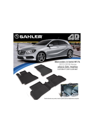 Sahler Mercedes A180 Havuzlu Paspas 4.5D 2018 Model Uyumlu