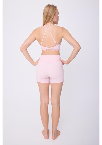 Hıghrıse Comfortflex Yüksek Bel Atletik Spor & Aktif Yaşam Şortu-2668 Pembe