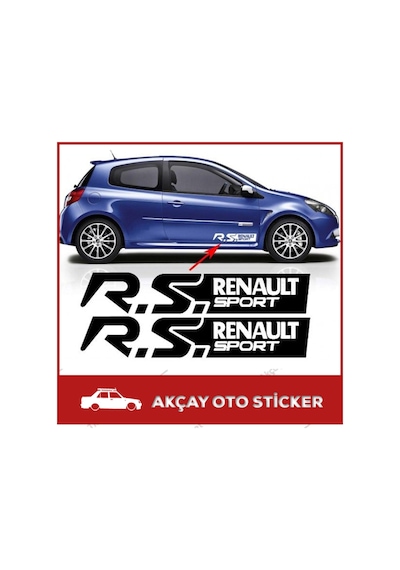 (2 Adet Set) Rs Renault Sport Sticker Renault Sticker Oto Sticker