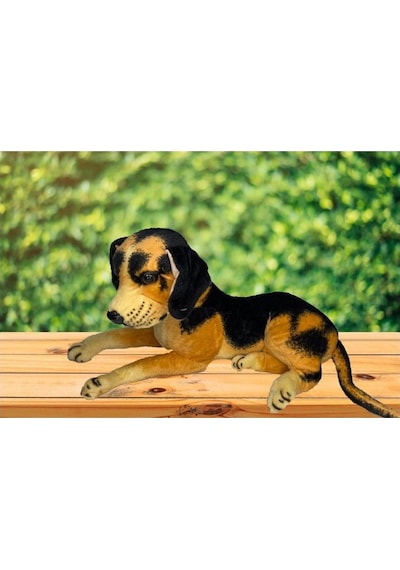 Peluş Oyuncak Yatan Köpek 35cm Sarı