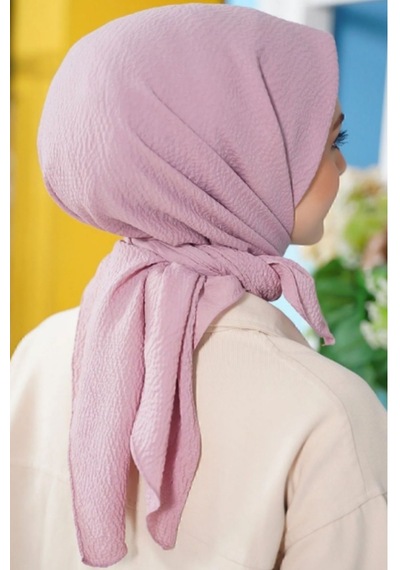 Melodi Scarf Kadın Tesettür Mio Caz Eşarp Hijab Pudra Pudra